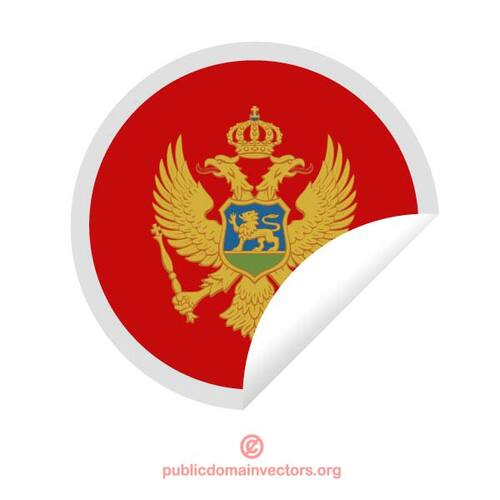 Sticker met vlag van Montenegro