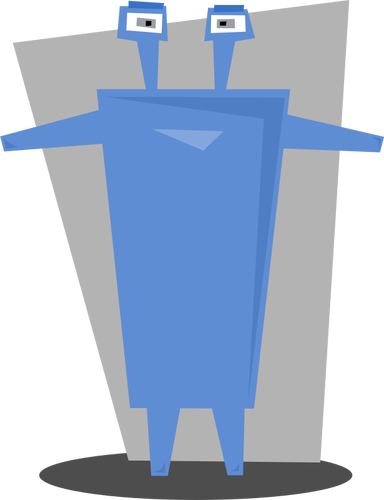 Modrý robot obrázek