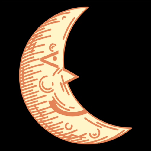 Moon smiling face