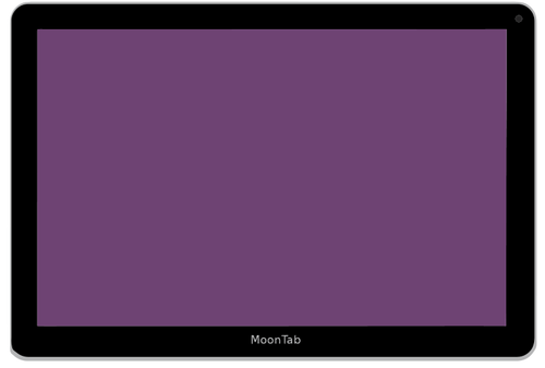 Moontab tablet PC vektorové ilustrace