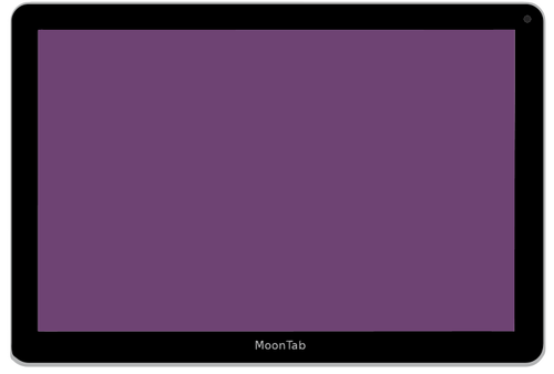 Moontab tablet PC vector illustration