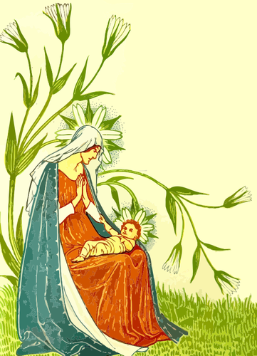 Santa Madre y el niño