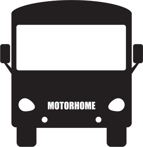 Motorhome silhouette vector clip art