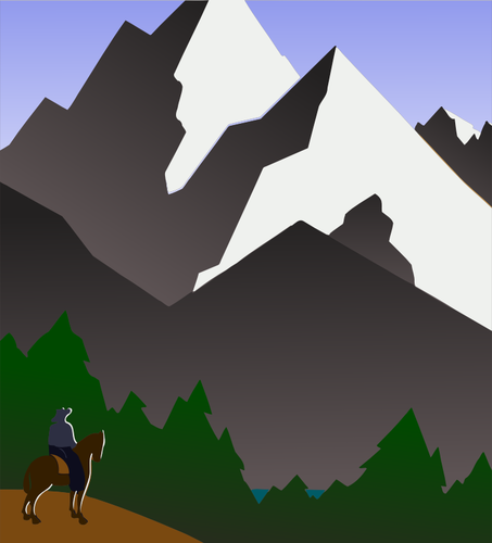 Image vectorielle de montagne scène