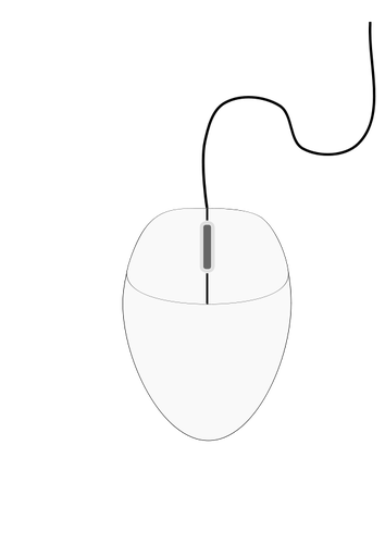 Vektorikuva valkoisesta tietokoneen hiirestä 1