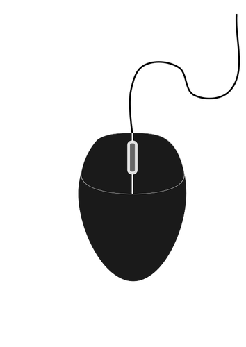 Vector clip art of black computer mouse 1