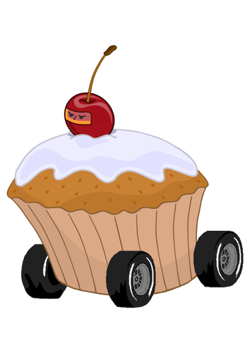 الكعك مع عجلات