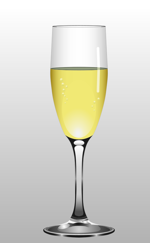 איור וקטורי של כוס שמפניה