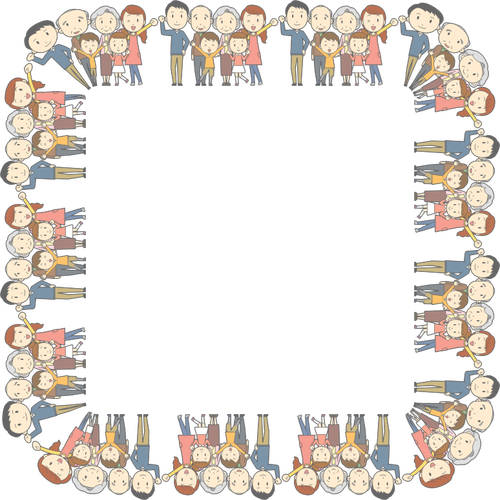 إطار مربع الأسرة