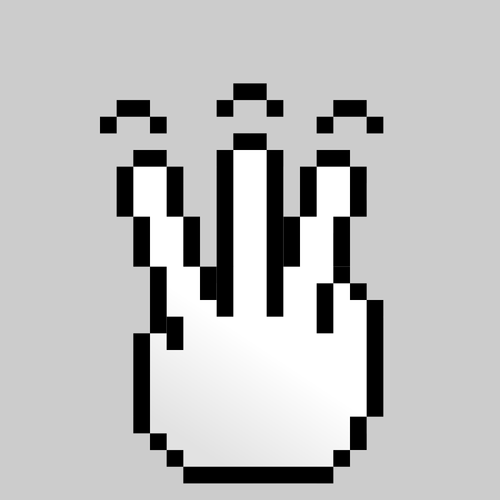 Cursor Hand für dreifach-Klick