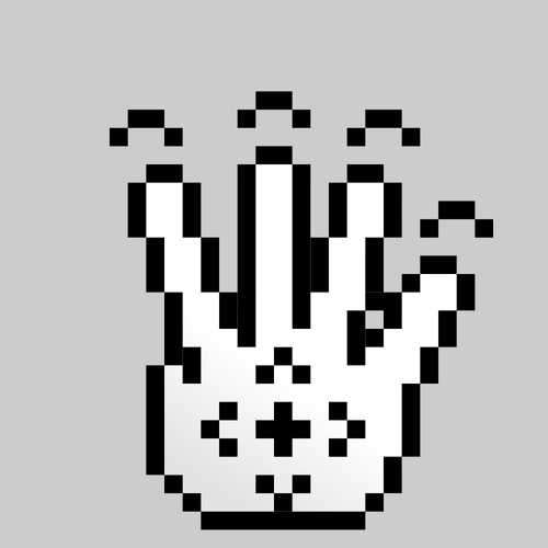 A hand cursor