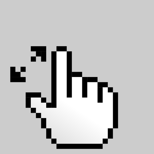 Cursor de pixel de mão