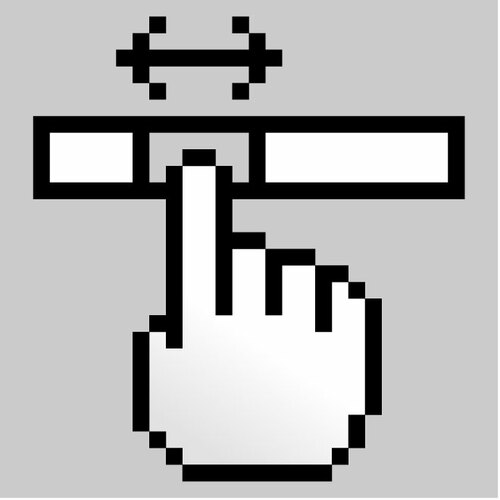 MultiTouch Interface Pixel theme Slide Horizontal Arrow
