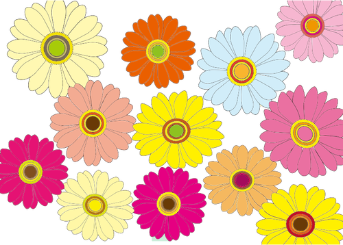 Multicolored flowers