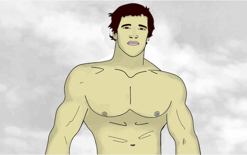 Muscular man vector image