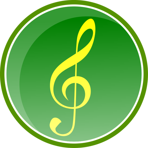 Ilustración de vector de icono TREBLE clef