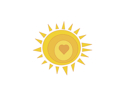 Love sunshine vector illustration