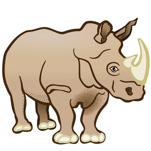 Outlined rhino