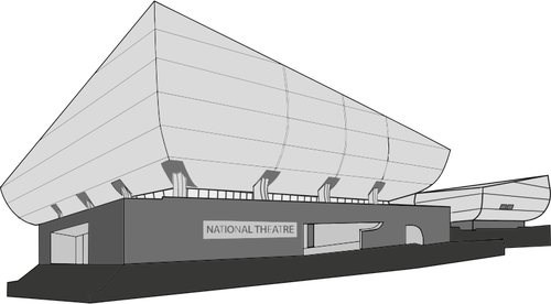 国家大剧院建设向量剪贴画