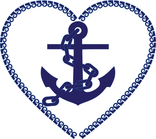 Námořních srdce v modrém