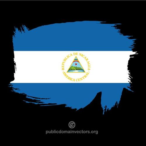 Painted flag of Nicaragua