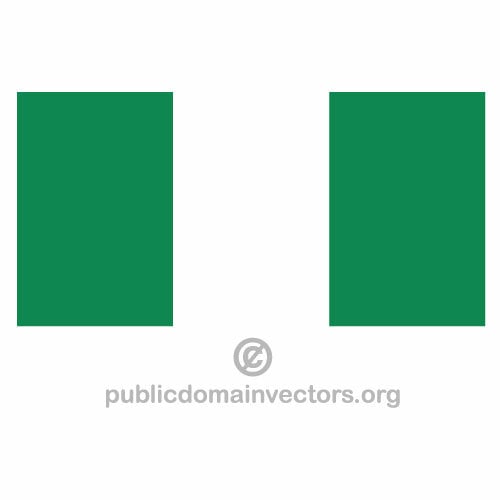 Bandera nigeriana vector