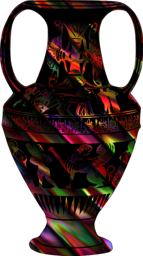 Colorful vase sketch