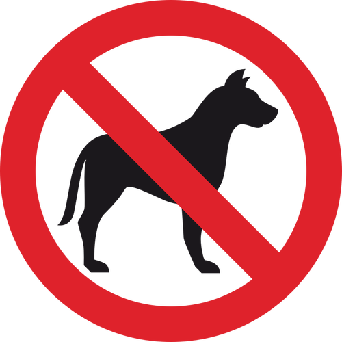 No dog sign