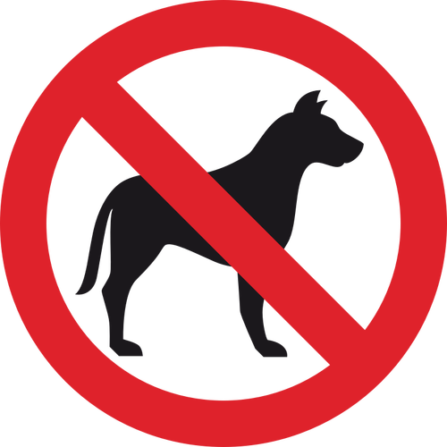 No dog sign