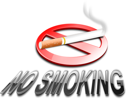 3D no smoking sign vector clip art