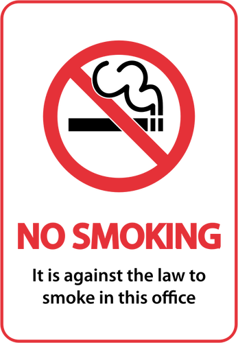 No smoking office sign vector image