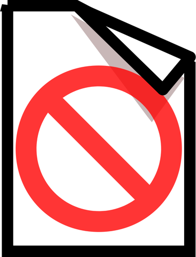 Vector graphics of forbidden document computer OS icon