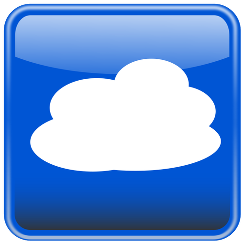 Cloud computing-knappen vektor