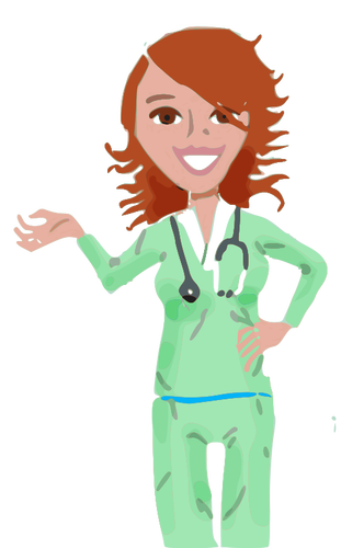 Clipart vetorial de enfermeira médica profissional