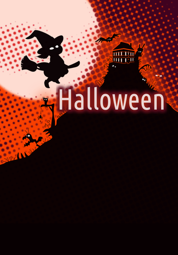 Halloween poster with background