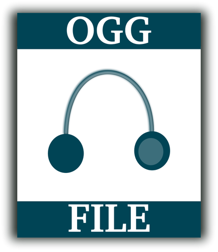 Ícone de vetor da web de arquivo OGG