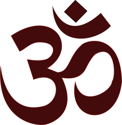 Yoga OM signo vector imagen