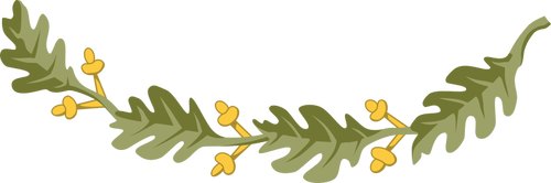 Oak branch vector drawing