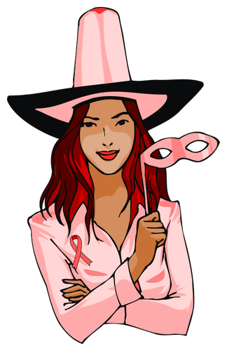 Mujer en Halloween bruja traje vector de la imagen