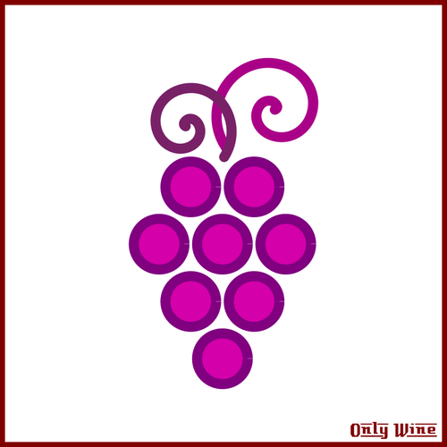 Pink grapes icon