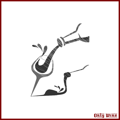 Wine pouring silhouette