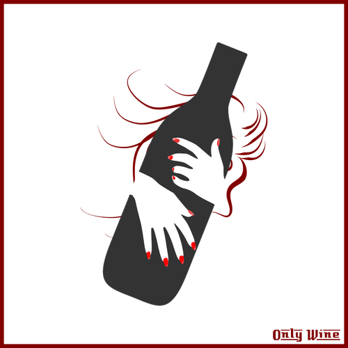 Изображение эмблемы бутылка вина