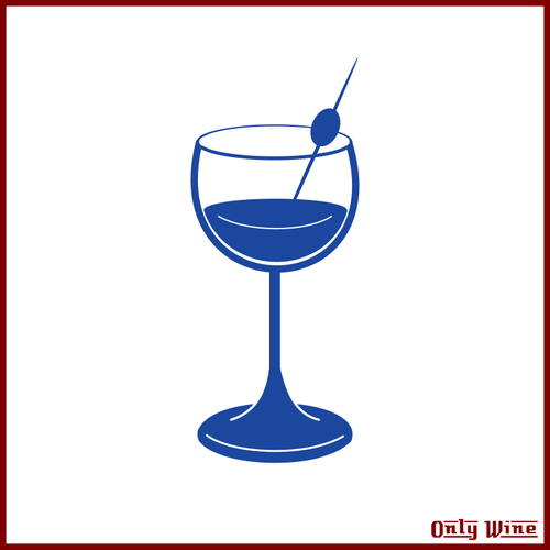 Obraz modrá sklenice na víno