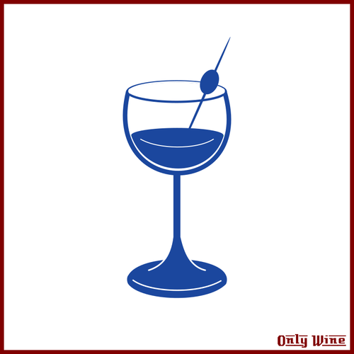 Blaue Glas Wein Bild