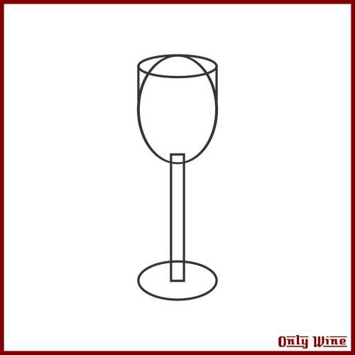 Tall wine glass drawing