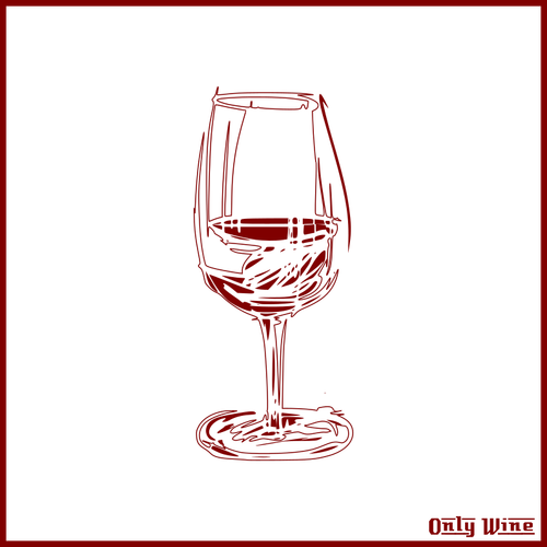 Verre à vin esquisse