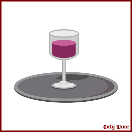 접시에 와인
