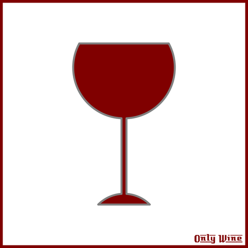 輪郭を描かれたワイングラス