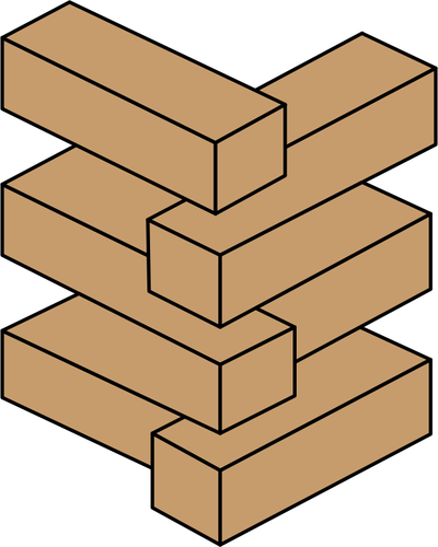 Vector illustration of stacked bricks