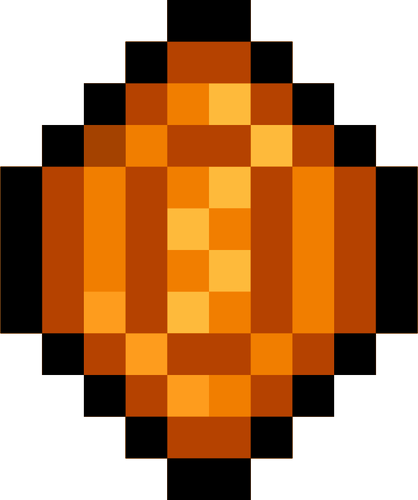 Pixel orange pärla